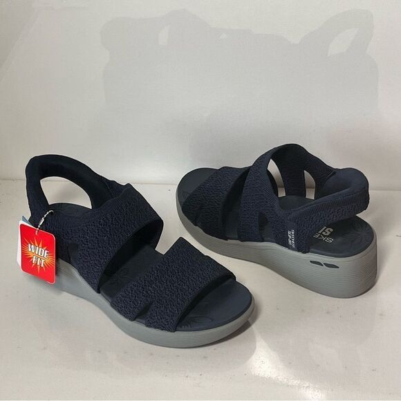 Skechers Slip-ins Adoration Pier Lite Knit Wedges - Picture 4 of 7